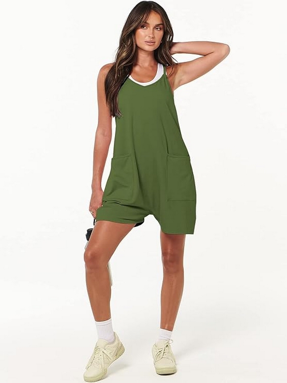 15 Womens Summer Casual Sleeveless Romper Loose Spaghetti Strap Shorts Overalls 02