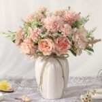 1Peonies Artificial Flowers in Vase Peony Flower Bouquet with Vase Flowers 11