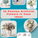 30 Peonies Artificial Flowers in Vase Ideas
