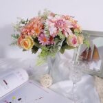 3Peonies Artificial Flowers in Vase Peony Flower Bouquet with Vase Flowers 08