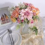 3Peonies Artificial Flowers in Vase Peony Flower Bouquet with Vase Flowers 09