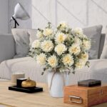 4Peonies Artificial Flowers in Vase Peony Flower Bouquet with Vase Flowers 02