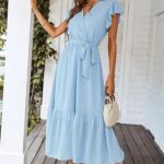 Gorgeous Womens 2024 Floral Boho Dress V Neck Short Sleeve Ideas 06 1