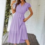 Gorgeous Womens 2024 Floral Boho Dress V Neck Short Sleeve Ideas 09 1