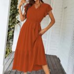 Gorgeous Womens 2024 Floral Boho Dress V Neck Short Sleeve Ideas 12 1