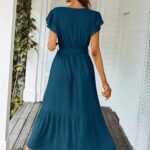 Gorgeous Womens 2024 Floral Boho Dress V Neck Short Sleeve Ideas 13 1