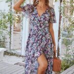 Gorgeous Womens 2024 Floral Boho Dress V Neck Short Sleeve Ideas 21 1