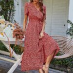 Gorgeous Womens 2024 Floral Boho Dress V Neck Short Sleeve Ideas 26 1