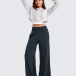 Lightweight Wide Leg Pants for Women 30 High Waisted Casual Lounge Travel Work Pants with Pockets 05