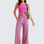 Lightweight Wide Leg Pants for Women 30 High Waisted Casual Lounge Travel Work Pants with Pockets 06