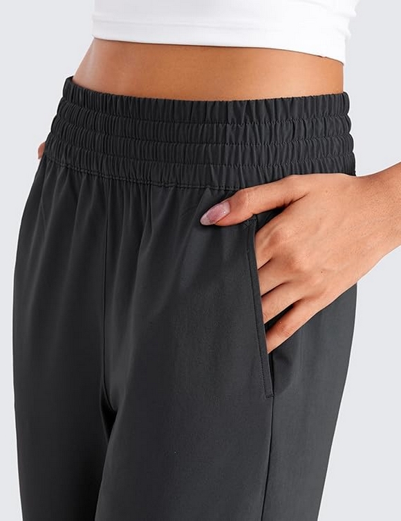 Lightweight Wide Leg Pants for Women 30 High Waisted Casual Lounge Travel Work Pants with Pockets 08