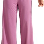 Lightweight Wide Leg Pants for Women 30 High Waisted Casual Lounge Travel Work Pants with Pockets 13