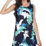 Summer Dresses for Women 2024 Casual Beach Sleeveless Floral Print with Pocket 02