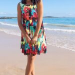 Summer Dresses for Women 2024 Casual Beach Sleeveless Floral Print with Pocket 04