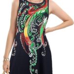 Summer Dresses for Women 2024 Casual Beach Sleeveless Floral Print with Pocket 09
