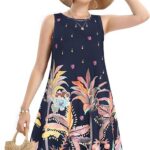 Summer Dresses for Women 2024 Casual Beach Sleeveless Floral Print with Pocket 15