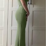 Women Sexy Bodycon Maxi Dress Sleeveless Solid Color Slip Dress 13