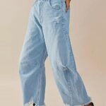 20 Stunning Women Baggy Wide Leg Jeans Ideas 15