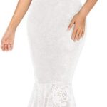 20 Womens Floral Lace Long Sleeve Off Shoulder Wedding Mermaid Dress Ideas 01