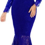 20 Womens Floral Lace Long Sleeve Off Shoulder Wedding Mermaid Dress Ideas 02