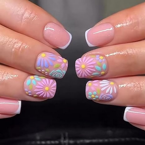 24 Adorable Artificial Acrylic Fake Nails for Women 02