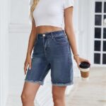 25 Women Jean Shorts High Waisted 2024 Trendy Casual Summer Denim 02