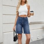 25 Women Jean Shorts High Waisted 2024 Trendy Casual Summer Denim 06