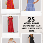 25 Women Summer Casual 2024 Maxi Dress Flutter Sleeve Ideas 00
