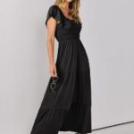 25 Women Summer Casual 2024 Maxi Dress Flutter Sleeve Ideas 02