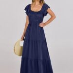 25 Women Summer Casual 2024 Maxi Dress Flutter Sleeve Ideas 07