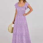 25 Women Summer Casual 2024 Maxi Dress Flutter Sleeve Ideas 11