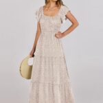 25 Women Summer Casual 2024 Maxi Dress Flutter Sleeve Ideas 19