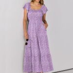 25 Women Summer Casual 2024 Maxi Dress Flutter Sleeve Ideas 20