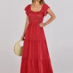 25 Women Summer Casual 2024 Maxi Dress Flutter Sleeve Ideas 28