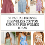 50 Casual Dresses Sleeveless Cotton Summer for Women Ideas 00