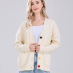 Cardigan Knit Long Sleeve V Neck Button Down Embroidery Wool Blend Sweater Coat Outwear 01 3