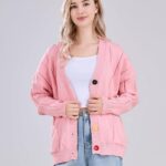 Cardigan Knit Long Sleeve V Neck Button Down Embroidery Wool Blend Sweater Coat Outwear 16 3