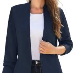 Casual Long Sleeve Lapel Button Slim Work Office Blazer Jacket 01