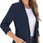 Casual Long Sleeve Lapel Button Slim Work Office Blazer Jacket 06