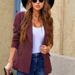 Casual Long Sleeve Lapel Button Slim Work Office Blazer Jacket 15