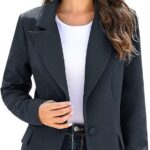 Casual Long Sleeve Lapel Button Slim Work Office Blazer Jacket 17