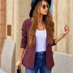 Casual Long Sleeve Lapel Button Slim Work Office Blazer Jacket 31