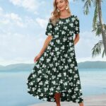 Effortlessly Chic Embrace the Bohemian Vibe with Casual Loose Floral Maxi Dresses 04