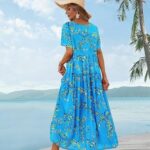 Effortlessly Chic Embrace the Bohemian Vibe with Casual Loose Floral Maxi Dresses 14