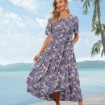 Effortlessly Chic Embrace the Bohemian Vibe with Casual Loose Floral Maxi Dresses 17