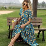Effortlessly Chic Embrace the Bohemian Vibe with Casual Loose Floral Maxi Dresses 30