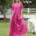 Effortlessly Chic Embrace the Bohemian Vibe with Casual Loose Floral Maxi Dresses 32