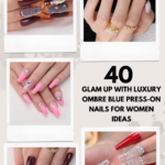 Glam Up with Luxury Ombre Blue Press On Nails for Women Ideas 00