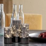 Gray Glass Battery Operated Flameless Led Candles with Timer for Home Decoration 20