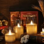Gray Glass Battery Operated Flameless Led Candles with Timer for Home Decoration 26